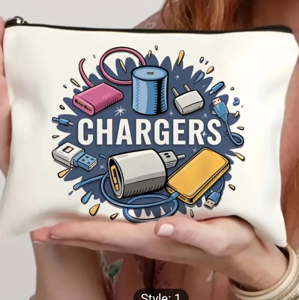 ✨️3 FOR 28✨️ 🆕️🔋CANVAS CHARGERS STORAGE BAG🔋